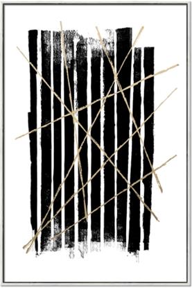 Picture of Black With Gold Fine Lines