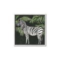 Picture of Zebra In The Jungle _GroupedProduct_Square_Canvas_Framed_