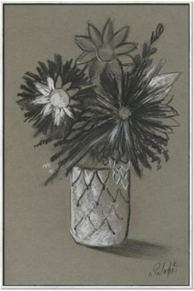 Picture of Charcoal Flower Drawing II