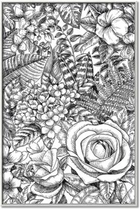 Picture of Detailed Floral Sketch