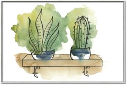 Picture of Splashed Cactus I