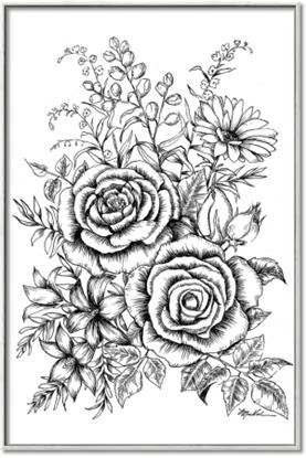 Picture of Sketched Flower I