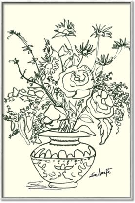 Picture of Drawn Florals I
