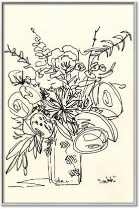 Picture of Drawn Florals III