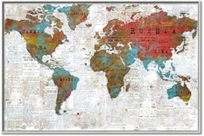 Picture of Newspaper World map 