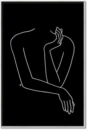 Picture of Sketched Girl III Black