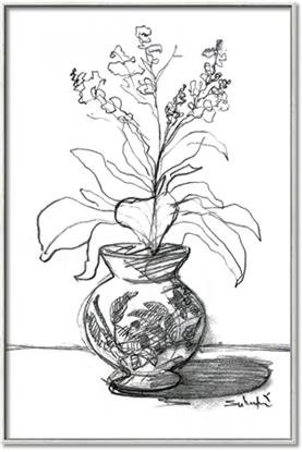 Picture of Hand Drawn Vase
