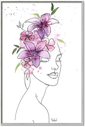 Picture of Purple and Pink Floral Figurative