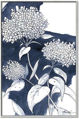 Picture of Hydrangea flower on blue