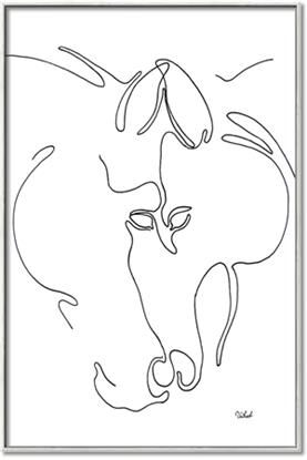 Picture of Line Drawn Horses I
