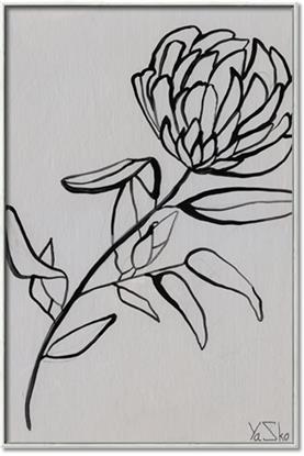 Picture of Gray Floral 