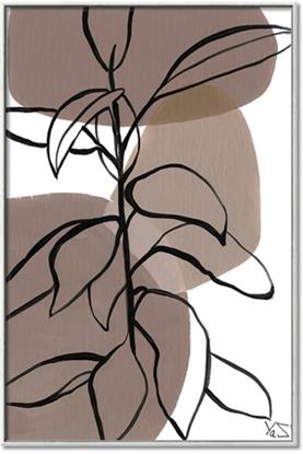 Picture of Brown Geo with Leaves I 