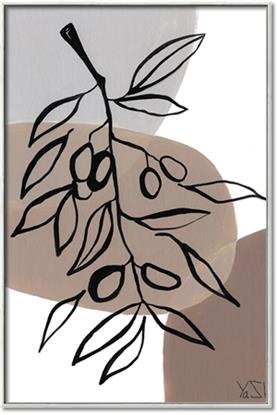 Picture of Brown Geo with Leaves II 