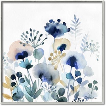 Picture of Ink Blue Flowers I