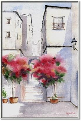 Picture of Red Floral Buildings