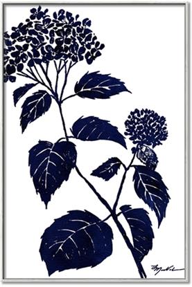 Picture of Blue Flower on White I