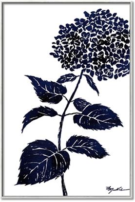 Picture of Blue Flower on White II 