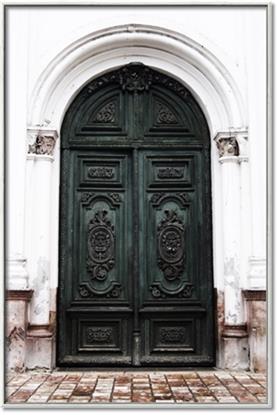 Picture of Green wooden door