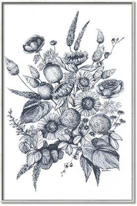 Picture of Sketched Fall Blooms