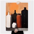 Picture of Still Life Symphony in Peach _GroupedProduct_Rectangle_Portrait_Canvas_