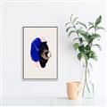 Picture of Blue and Black Echoes _GroupedProduct_Rectangle_Portrait_Canvas_Framed_