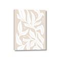 Picture of White Leaves on Beige _GroupedProduct_Rectangle_Portrait_Canvas_