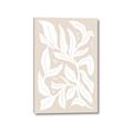 Picture of White Leaves on Beige _GroupedProduct_Rectangle_Portrait_Canvas_