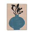 Picture of Lonely Plant on Blue Vase _GroupedProduct_Rectangle_Portrait_Canvas_