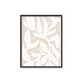 Picture of White Leaves on Beige _GroupedProduct_Rectangle_Portrait_Canvas_Framed_