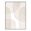 Picture of Celestial Beige Lines _GroupedProduct_Rectangle_Portrait_Canvas_Framed_