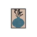 Picture of Lonely Plant on Blue Vase _GroupedProduct_Rectangle_Portrait_Canvas_Framed_