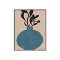 Picture of Lonely Plant on Blue Vase _GroupedProduct_Rectangle_Portrait_Canvas_Framed_