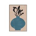 Picture of Lonely Plant on Blue Vase _GroupedProduct_Rectangle_Portrait_Canvas_Framed_