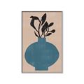 Picture of Lonely Plant on Blue Vase _GroupedProduct_Rectangle_Portrait_Canvas_Framed_
