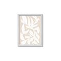 Picture of White Leaves on Beige _GroupedProduct_Rectangle_Portrait_Framed_Matted_