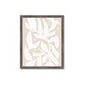 Picture of White Leaves on Beige _GroupedProduct_Rectangle_Portrait_Framed_Matted_