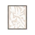 Picture of White Leaves on Beige _GroupedProduct_Rectangle_Portrait_Framed_Matted_
