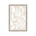 Picture of White Leaves on Beige _GroupedProduct_Rectangle_Portrait_Framed_Matted_