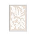 Picture of White Leaves on Beige _GroupedProduct_Rectangle_Portrait_Framed_Matted_