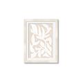 Picture of White Leaves on Beige _GroupedProduct_Rectangle_Portrait_Framed_Matted_