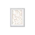 Picture of White Leaves on Beige _GroupedProduct_Rectangle_Portrait_Framed_Matted_