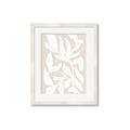 Picture of White Leaves on Beige _GroupedProduct_Rectangle_Portrait_Framed_Matted_