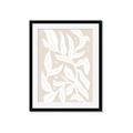 Picture of White Leaves on Beige _GroupedProduct_Rectangle_Portrait_Framed_Matted_