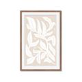 Picture of White Leaves on Beige _GroupedProduct_Rectangle_Portrait_Framed_Matted_