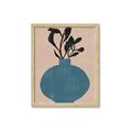 Picture of Lonely Plant on Blue Vase _GroupedProduct_Rectangle_Portrait_Framed_Matted_