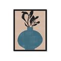 Picture of Lonely Plant on Blue Vase _GroupedProduct_Rectangle_Portrait_Framed_Matted_