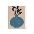 Picture of Lonely Plant on Blue Vase _GroupedProduct_Rectangle_Portrait_Framed_Matted_