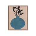 Picture of Lonely Plant on Blue Vase _GroupedProduct_Rectangle_Portrait_Framed_Matted_