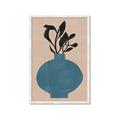 Picture of Lonely Plant on Blue Vase _GroupedProduct_Rectangle_Portrait_Framed_Matted_