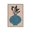 Picture of Lonely Plant on Blue Vase _GroupedProduct_Rectangle_Portrait_Framed_Matted_